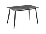 Ti'me Esstisch, Grau, Metall, Marmoroptik, rechteckig, konisch, 75x75x120 cm, Esszimmer, Tische, Esstische