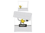 Herding Jugendbettwäsche Snoopy, Weiß, Textil, 135x200 cm, Oeko-Tex® Standard 100, pflegeleicht, Schlaftextilien, Bettwäsche, Kinderbettwäsche