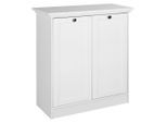 Carryhome Kommode, Weiß, Holzwerkstoff, 2 Fächer, 80x90x35 cm, Beimöbel erhältlich, Wohnzimmer, Kommoden & Sideboards, Kommoden