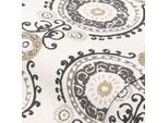 Outdoor-Stoff "Mandala", grau/schwarz