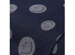 Jeansstoff/Denim „Lachgesicht“, jeansblau