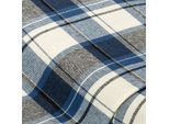 Baumwoll-Flanell "Karo", blau/weiß/dunkelblau