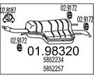 MTS Endschalldämpfer 0198320 für Opel