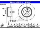 ATE Bremsensatz, Scheibenbremse 142042672 Hinterachse voll 290mm 10mm für Mercedes Chrysler