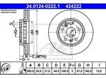 ATE Bremsensatz, Scheibenbremse Bremsensatz-Vorderachse ijzjsgi6r2 Vorderachse belüftet 280mm 24mm für Mercedes RENAULT