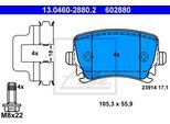 ATE Bremsensatz, Scheibenbremse 142023052 Hinterachse voll 286mm 12mm für VAG Skoda SEAT