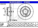 ATE Bremsensatz, Scheibenbremse Bremsensatz-Hinterachse PowerDisc / Standard ijzjsglib6 Hinterachse voll 268mm 10mm für Ford VAG SEAT