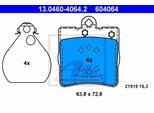 ATE Bremsensatz, Scheibenbremse 142042671 Hinterachse voll 290mm 10mm für Mercedes Chrysler