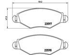 BREMBO Bremsensatz, Scheibenbremse Bremsensatz-Vorderachse COATED DISC LINE / STANDARD ijzjsg5uu1 Vorderachse voll 247mm 13mm für Citroën Peugeot NAZA