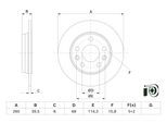 BOSCH Bremsscheibe 0986479h69 voll 260mm 8mm für RENAULT