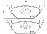 BREMBO Bremsensatz, Scheibenbremse sg00000eg9 Hinterachse Gelocht 253mm 22mm für Peugeot Citroën Ford MG (SAIC) Roewe Fiat VW (FAW) Zhonghua (B