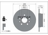 TEXTAR Bremsscheibe 92337703 260mm 8mm für NISSAN RENAULT
