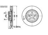 ATE Bremsscheibe 24013401041 belüftet 328mm 34mm für LEXUS