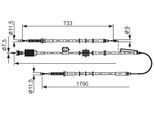 BOSCH Seilzug, Feststellbremse 1987482803 für Vaughall