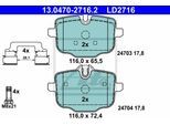 ATE Bremsensatz, Scheibenbremse 142042382 Hinterachse belüftet 345mm 24mm für BMW