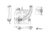 FEBI BILSTEIN Lenker, Radaufhängung 186639 Vorderachse links für HONDA