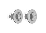 F.BECKER Bremsensatz, Scheibenbremse 13810102 Vorderachse belüftet 282mm 23mm für HONDA