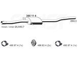 ERNST Mittelschalldämpfer 385114 für Mercedes