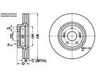 ATE Bremsscheibe 24013201691 belüftet 321mm 32mm für HYUNDAI