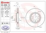 BREMBO Bremsensatz, Scheibenbremse Bremsensatz-Vorn und Hinten sg00000eog Hinterachse innenbelüftet 264mm 25mm für Opel SAAB Vaughall Fiat ABARTH