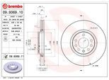 BREMBO Bremsensatz, Scheibenbremse Bremsensatz-Vorn und Hinten sg00000ev2 Hinterachse innenbelüftet 264mm 25mm für Opel Vaughall SAAB Fiat ABARTH