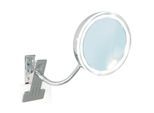 Bravat Alimos Klemm-Kosmetikspiegel 411610 5fach, chrom, LED-Beleuchtung