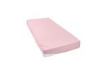 Spannbettlaken OTTO HOME "Strawberry in Gr. 90x200, 140x200 oder 180x200 cm", rosa, B:140cm L:200cm, Jersey, Obermaterial: 50% Baumwolle, 50% Polyester, Bettlaken, Spannbettlaken, für Matratzen bis 18cm Höhe, Spannbetttuch, Baumwollmischung