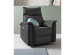 Relaxsessel OTTO HOME "Zola, TV-Sessel mit Schlaffunktion, Sessel für Wohnzimmer mit", grau, Kunstleder Leder, Sessel, Relaxsessel, elektrischer Relaxfunktion und USB-Steckeranschluss, Breite 87 cm
