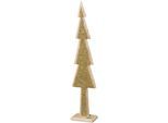 Dekobaum CREATIV HOME "Tannenbaum", gold, B:14,5cm H:69cm T:7cm, Dekofiguren, mit Glitter