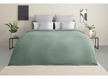 Tagesdecke OTTO HOME "Mira", grün (jade), B:250cm L:280cm, Baumwolle, Tagesdecken, leichte Tagesdecke aus 100% Baumwolle, uni Überwurf, ohne Füllung