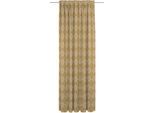 Vorhang ADAM "Romantic Puligny" Gr. 4, gelb (curry), B:142cm H:245cm, Jacquard, Baumwolle, Gardinen, aus 100% Bio-Baumwolle