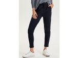 Jogger Pants ONLY "ONLPOPTRASH – Joggerhose mit Tunnelzugbund und Stretch", Damen, Gr. XS (34), Länge 34, blau (night sky), Milano Rib, Obermaterial: 63% Viskose (LENZING™ ECOVERO™), 32% Nylon, 5% Elasthan, unifarben, gerade, unten schmal knöchellang, Hosen, casual, Milano Rib, regular fit, Viskosemischung
