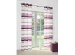 Vorhang WIRTH "Novara" Gr. 1, lila, B:135cm H:145cm, Jacquard, Baumwolle, Polyacryl, Polyester, Gardinen