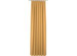 Vorhang ADAM "Uni Collection light" Gr. 1, gelb (dunkelgelb), B:145cm H:145cm, Baumwolle (Bio-Baumwolle), Gardinen, aus 100% Bio-Baumwolle