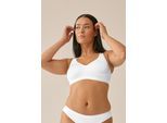 Minimizer-BH NATURANA "The Thursday", Damen, Gr. 105, Cup B, weiß, Obermaterial: 76% Polyamid, 24% Elasthan, unifarben, BHs Minimizer-BH, ohne Bügel, breite Träger, basic, bequem, weich, Entlastungsträger