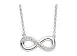 Kette mit Anhänger JOBO "Unendlichkeit", silber (silber 925), Halsketten, Damen, Silber 925 (Sterlingsilber), L: 41, 925 Silber mit 13 Zirkonia 41 cm