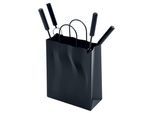 Kamingarnitur FIREFIX "Kaminbesteck "Tasche" mit 4 Besteckteilen, schwarz", schwarz, B:28cm H:46cm L:10cm, Stahl, Reinigungs-Sets, 5-teilig