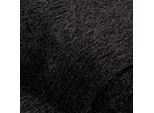 Strickstoff "Schimmer" mit Fransen, schwarz