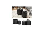 Vicco Couchtisch-Set Giva Schwarz 48 x 38 cm
