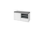 SoBuy Schuhbank mit einer Schublade Weiß 80x35x46cm Modern