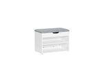 SoBuy Schuhbank mit Sitzfläche und Stauraum Hellgrau 60x30x43cm Funktional