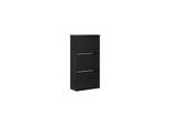SoBuy Schuhschrank mit 3 Türen Schwarz 61x26x119,5cm Funktional