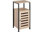 tectake® Beistellschrank, Industrial Style, 2 Ablagen, Staufach mit Magnettür und Einlegeboden, 38,5 x 31,5 x 81 cm