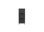 SoBuy Schuhschrank mit 3 Türen Schwarz 50,5x19x129,5cm Modern