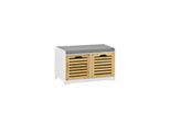 SoBuy Schuhbank mit 2 Schubladen Holzfarbe 70,99x34,01x43cm Klassisch