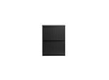 SoBuy Schuhschrank mit 2 Türen Schwarz 61x26x81cm Modern