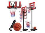 KESSER® Basketballkorb Premium mit Ständer Rollen Inkl. Basketball + Pumpe verstellbare Korbhöhe 230 bis 305 cm höhenverstellbar Korbanlage Outdoor komplett Basketballanlage für Erwachsene Kinder