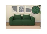 2er-Sofa/Zubehör für Sofa MCW-O54, Couch 2-Sitzer Loungesofa, modular Stoff/Textil (300g/m²) 63x194x97cm ~ grün