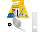 Einlass-Gurtwickler SCHELLENBERG "Unterputz, inkl. Abdeckplatte weiß und Rollladengurt in grau oder weiß", weiß, 1 Stk., Gurtwickler, 18,5 cm Lochabstand für das Rollladensystem Maxi