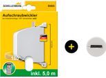 Aufputz-Gurtwickler SCHELLENBERG "Aufschraubwickler für das Rollladensystem Mini, inkl. Gurtführung", weiß, 1 tlg., Gurtwickler, 180 schwenkbar, mit vormontiertem Rollladengurtband, braun oder weiß
